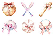 Baseball & Softball Coquette Bow, an Illustration by CreationArt (Thumbnail 4 of 5)