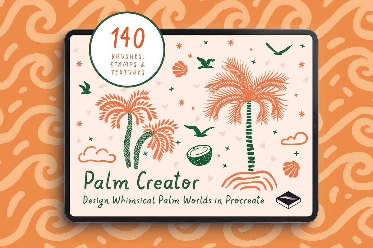 Whimsical Palm Creator for Procreate, a Brush Add-On by Pencil Twist (Photo 1 of 10)