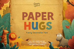 Paper Hugs Funny Decorative Font, a Font by Graphic Spirit