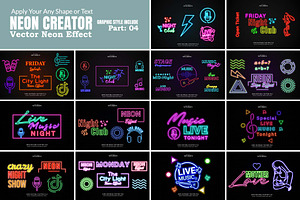 Vector Neon Kit Design Effect