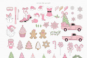 Coquette Christmas clipart set, an Object Graphic by @olga.angelloz (Thumbnail 2 of 2)
