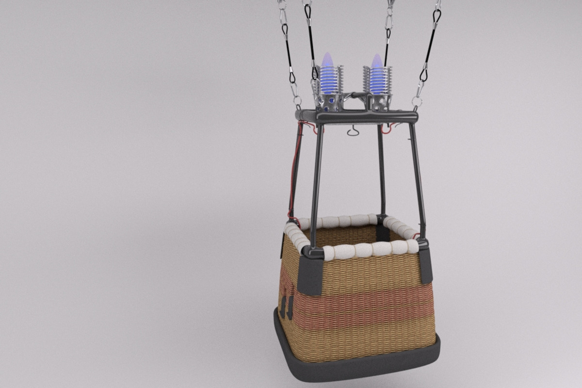 Rainbow Striped Hot Air Balloon, a Cars & Vehicle 3D Model by kjpargeterimages (Photo 1 of 4)