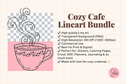 Cozy Cafe Line Art | Coffee Cliparts, a Food Illustration by shielscreations (Thumbnail 4 of 4)