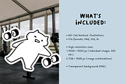 +60 Cat x Workout Set Illustration, a Sport Illustration by The Journey Atelier (Thumbnail 2 of 5)