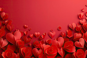 A large geometric heart surrounded b, a Photo by LOGOCREATIVE