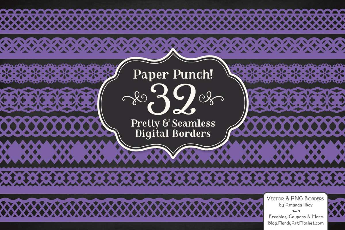Purple Lace Clipart & Vectors, an Illustration by Amanda Ilkov (Photo 2 of 5)