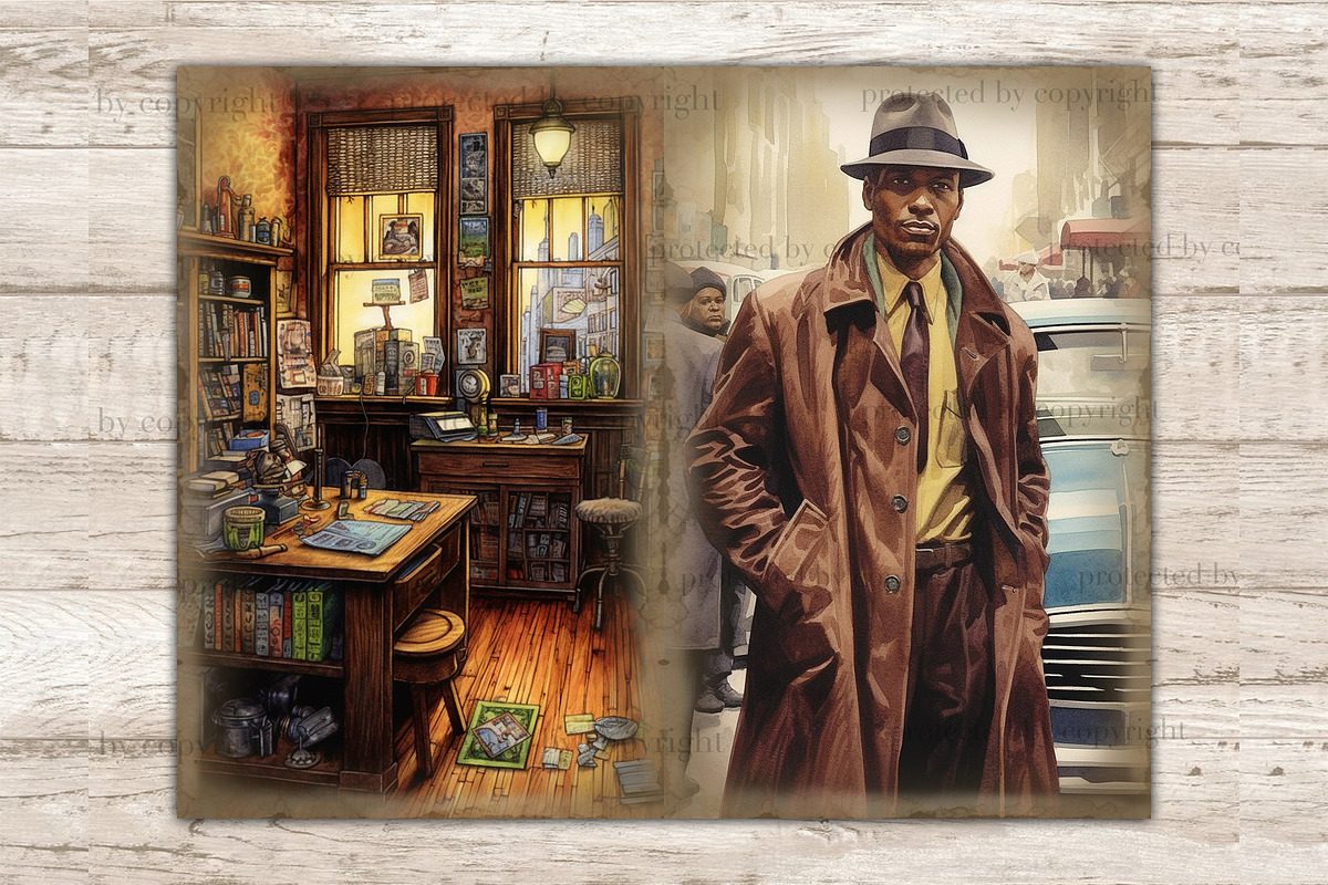 Detective Junk Journal Kit, a Person Illustration by GlamArtZhanna (Photo 9 of 9)