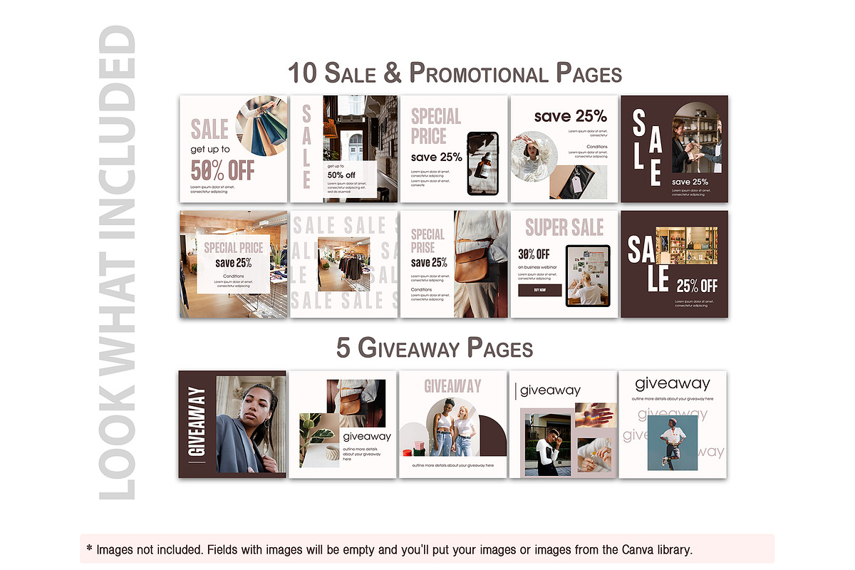 Neutral Social Media Pack Canva