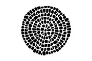 Antique stone circle mosaic pattern, a Texture Graphic by Elena Pimukova (Thumbnail 2 of 4)