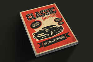 Classic Garage Service & Repair, a Flyer Template by Muhamad Iqbal hidayat