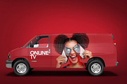 Mini Van Mock-up, a Print Template by GK Creative (Thumbnail 1 of 7)