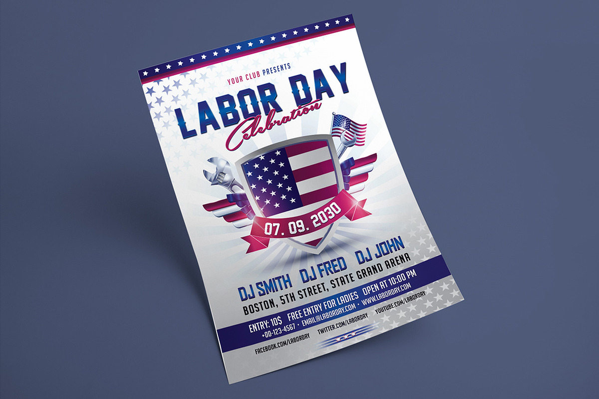 Labor Day Celebration Flyer Set, a Flyer Template by Totem Design Studio (Photo 2 of 5)