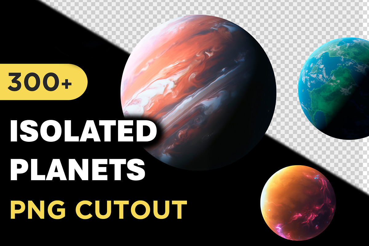 300+ PNG Cutout Planets, an Object Graphic by Mikel Blazgad (Photo 1 of 9)