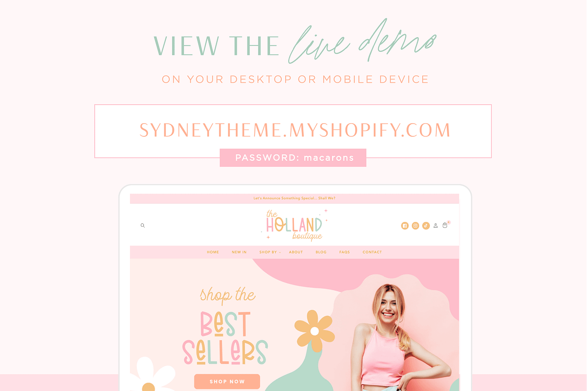 Pastel Boutique Shopify Theme, a Shopify Template by Macarons and Mimosas (Photo 9 of 10)