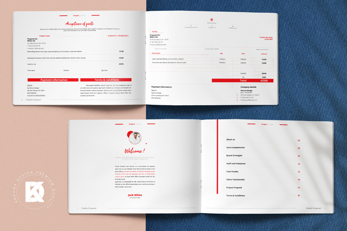 Red Project Proposal Landscape, a Stationery Template by Kahuna Design