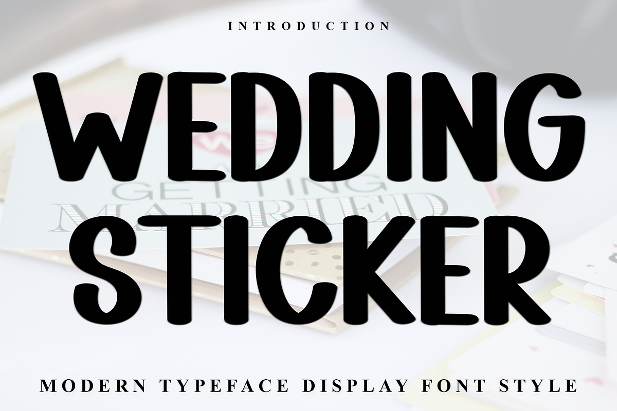 WEDDING STICKER, a Serif Font by InermediaSTUDIO (Photo 1 of 8)