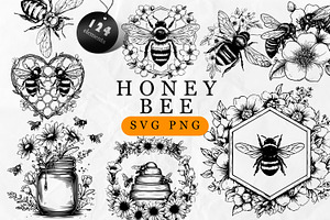 Honeycomb Bee SVG Bundle for Laser, an Object Graphic by Dervik Art Store