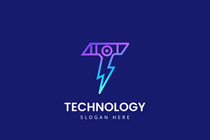 Letter T Technology Logo Design, a Branding & Logo Template by HueNestify