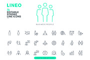 LINEO - 75 BUSINESS PEOPLE ICONS, an Outline Icon by sharpnose (Thumbnail 2 of 6)