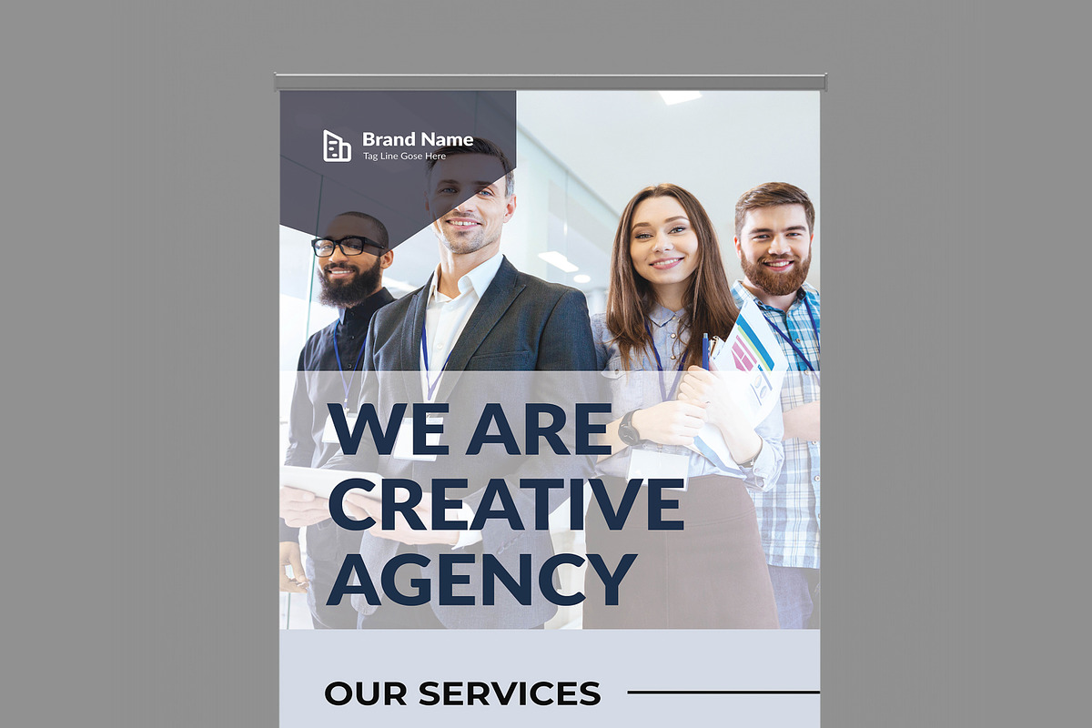 Creative Agency Roll Up Banner, a Stationery Template by ContestDesign (Photo 2 of 3)