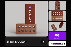 Brick Mockup, a Mockup by hiddemaru