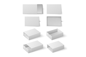 White Box Slider, Mockup Set On