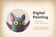 Halloween Watercolour Illustrations, an Illustration by Arshad Ali (Thumbnail 3 of 6)