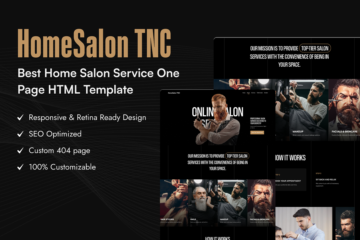 HomeSalon TNC - Salon HTML Template, a HTML Template by TNCFlow (Photo 1 of 5)