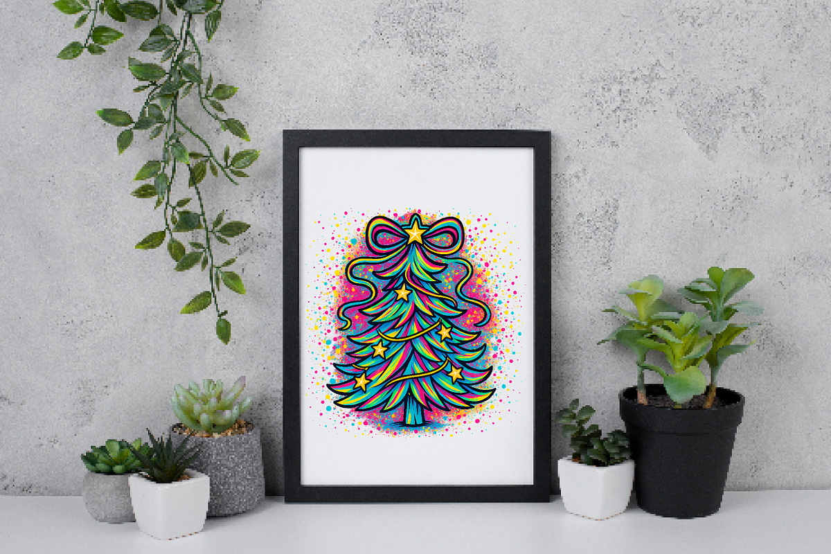 Painted Coquette Christmas Tree PNG, an Illustration by Daily.Designs (Photo 5 of 5)