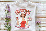 Retro Girl Christmas PNG Shirt Girl, an Illustration by CraftArtStudio (Thumbnail 2 of 4)