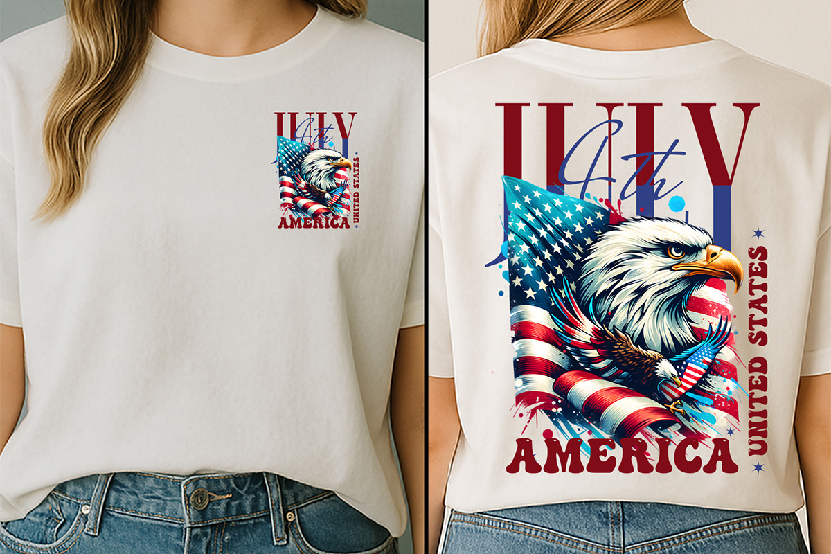 4th of July America T-Shirt Design, a Seasonal Illustration by Creative Arslan (Photo 3 of 5)