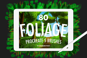 80 FOLIAGE BRUSHES FOR PROCREATE 5