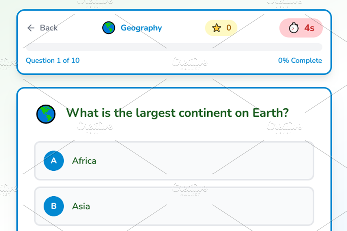 GK Quiz for Middle School Students, a HTML Template by DesignMarket (Photo 2 of 5)
