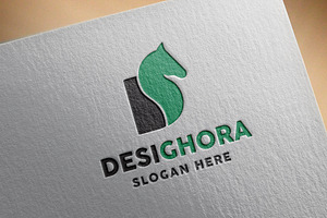 D Letter Horse Logo