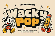 Wacky Pop – Cartoon Display Font, a Sans Serif Font by Brainwave (Thumbnail 1 of 9)