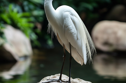 Great heron sits on a stone, an Animal Photo by MistyDay