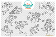 Baby mermaid in deep sea, an Illustration by Azuzlikus (Thumbnail 5 of 11)