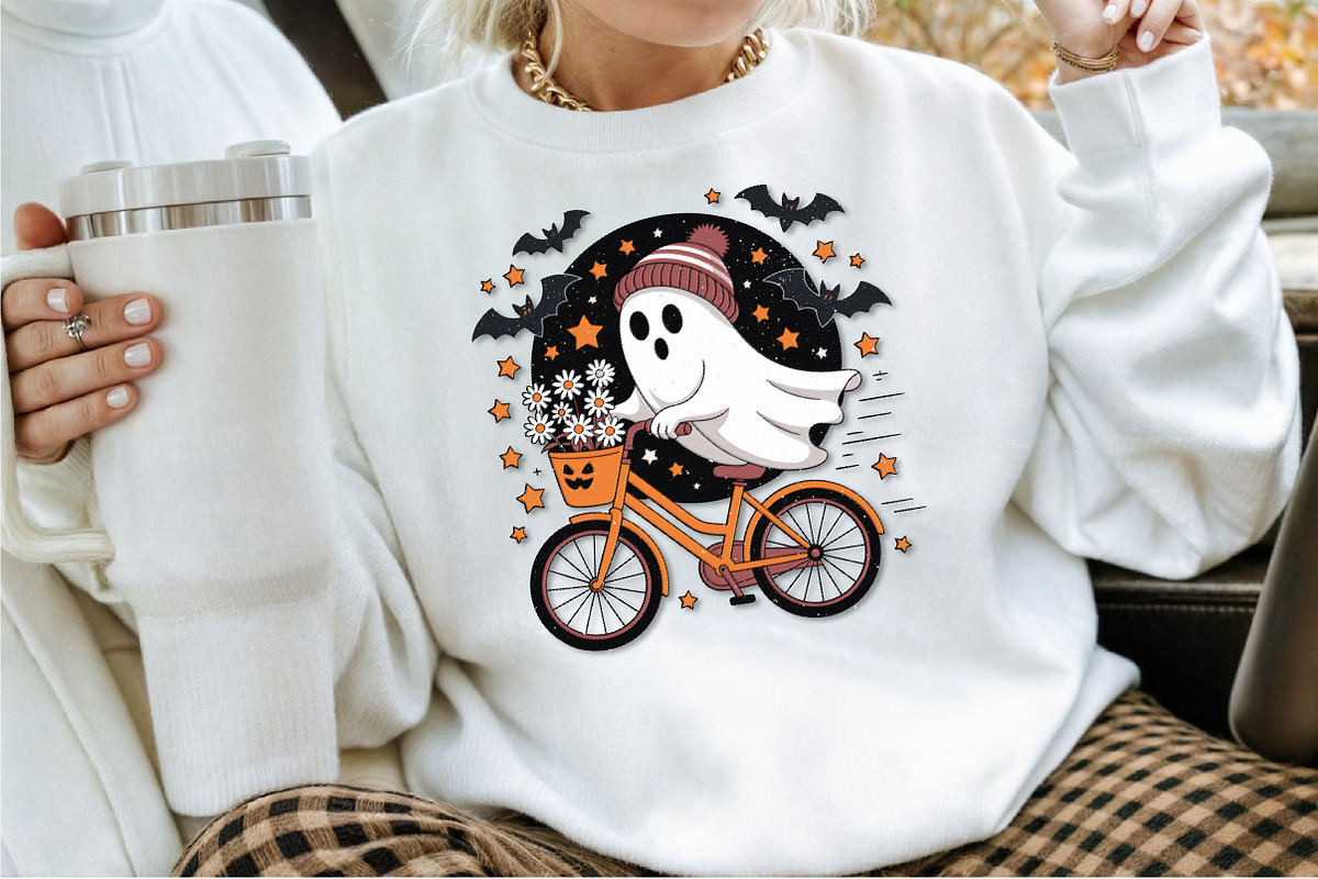 Cute Ghost Halloween Fall Autumn PNG, an Illustration by Sublimation Artist (Photo 3 of 9)