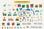Egg Hunt Map. Map Creator, a Seasonal Illustration by Irina Ostapenko (Thumbnail 2 of 11)
