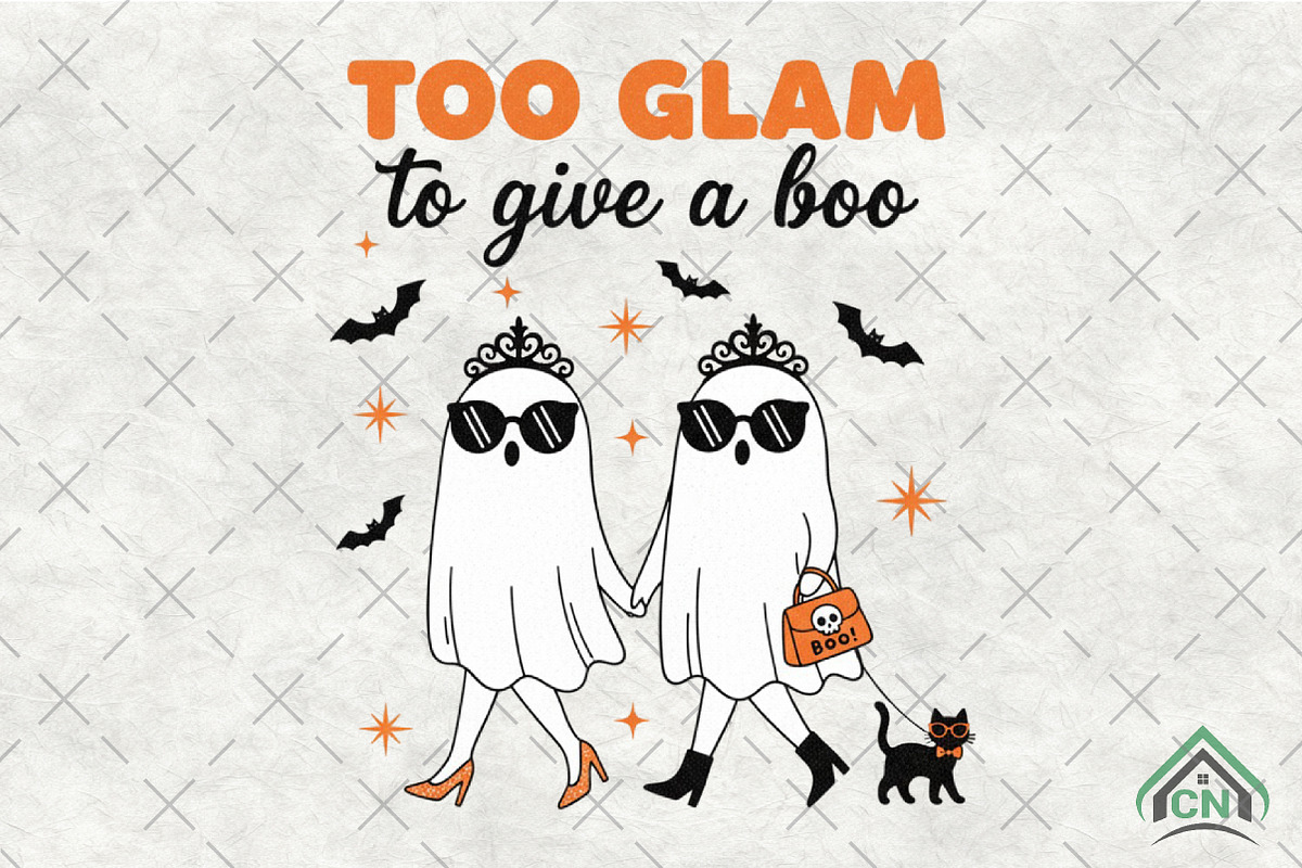 Too Glam to Give a Boo PNG, an Illustration by Craft Nest (Photo 1 of 6)