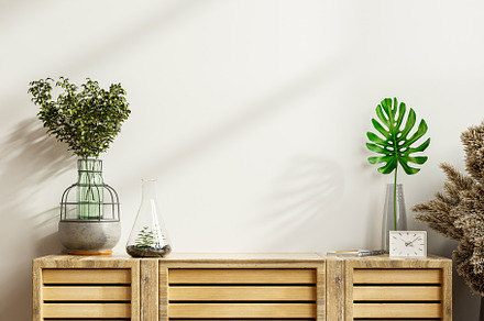 Mockup of a cabinet in a modern, an Abstract Photo by vanitjan