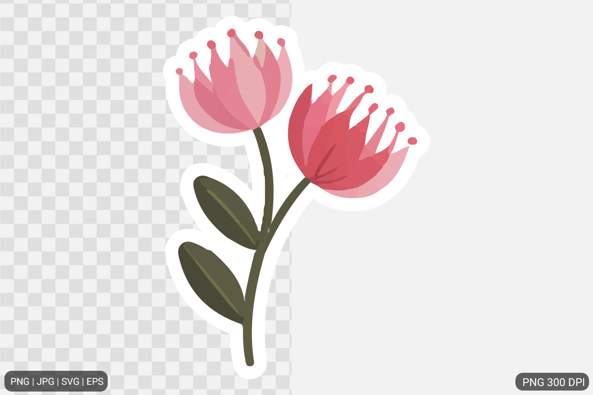 Cute Flower Sticker Design Bundle, an Illustration by Actual Pixel (Photo 4 of 26)