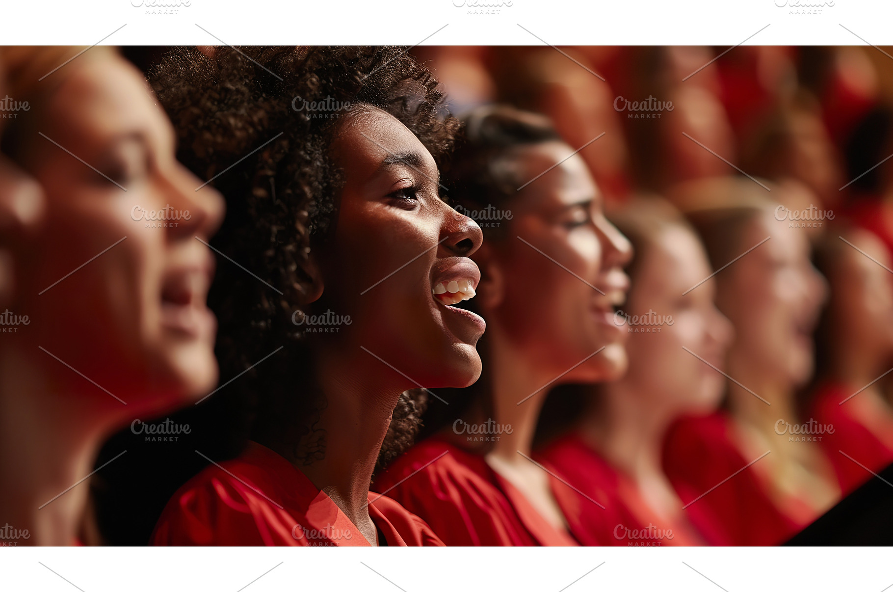 Multicultural Gospel Choir Singing, a Person Photo by Lermont51