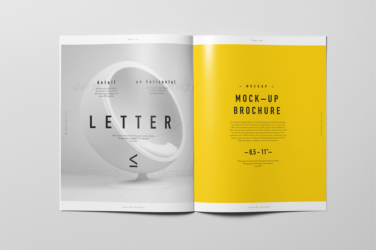 US Letter Brochure Mock-up 2, a Books & Magazine Mockup by Yogurt86 (Photo 6 of 11)