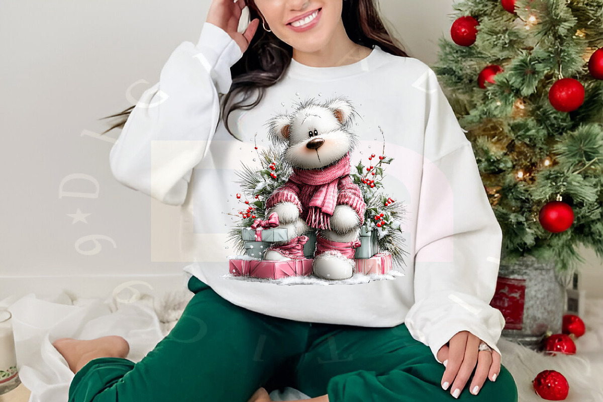 Whimsical Christmas Polar Bear PNG, a Transportation Illustration by Digital Artistic99 (Photo 5 of 7)