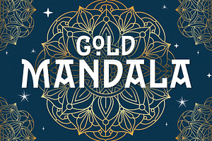 30 mandala gold line art, a Decorative Illustration by Pikgura