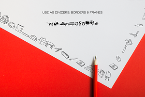 Back To School Doodles Dingbats Font