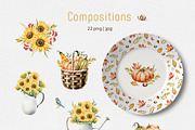 COSY AUTUMN - Watercolor collection, a Seasonal Illustration by Navenzeles (Thumbnail 2 of 14)