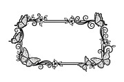 Butterfly Floral Frame SVG Bundle, an Illustration by Creativeshirt (Thumbnail 31 of 31)