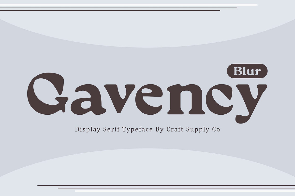 Gavency Blur, a Serif Font by Craft Supply Co. (Photo 1 of 8)